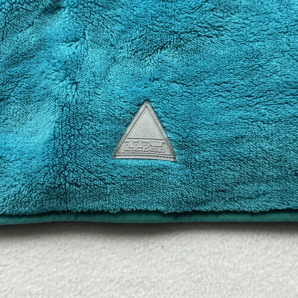 LL BEAN Kids L 14-16 Hi-Pile Fleece‎ Blue Full Zip Hooded Fleece Jacket Large - Picture 9 of 10